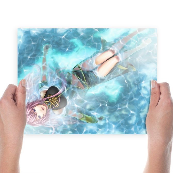 Deep In Thought Gazing  Art Poster Print  24x18 inch