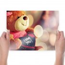 I Love You  Art Poster Print  24x18 inch