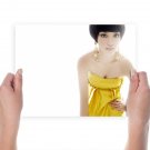 Girl In Golden Dress  Art Poster Print  24x18 inch