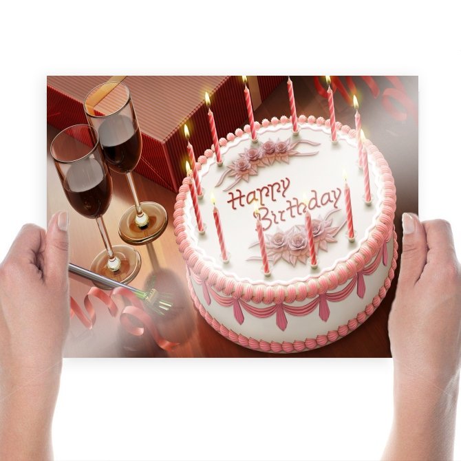 Happy Birthday S Art Poster Print  24x18 inch