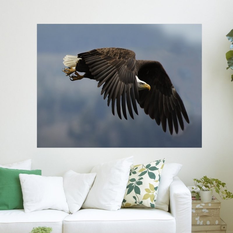 Raptor Away S Art Poster Print  24x18 inch