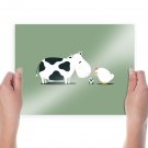 Cow Chicken Cow Egg  Art Poster Print  24x18 inch