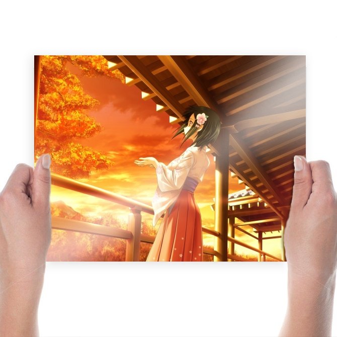 Autumn Shrine  Art Poster Print  24x18 inch
