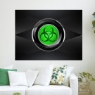 Green Biohazard Symbol  Art Poster Print  24x18 inch
