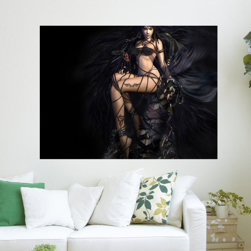 Girl In Chains  Art Poster Print  24x18 inch