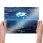 3d Ocean  Art Poster Print  24x18 inch