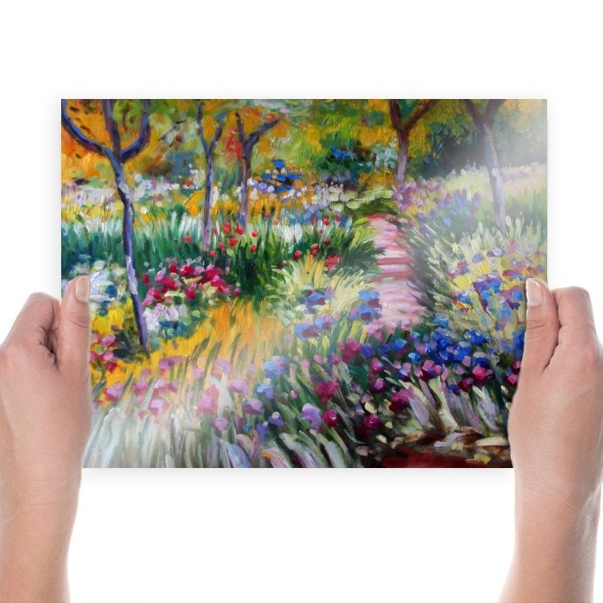 Claude Monet The Iris Garden At Giverny  Art Poster Print  24x18 inch