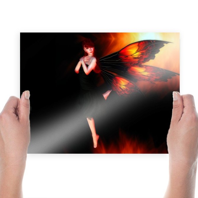 Butterfly Fairy  Art Poster Print  24x18 inch