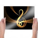 Music Note  Art Poster Print  24x18 inch