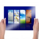 4 Seasons  Art Poster Print  24x18 inch