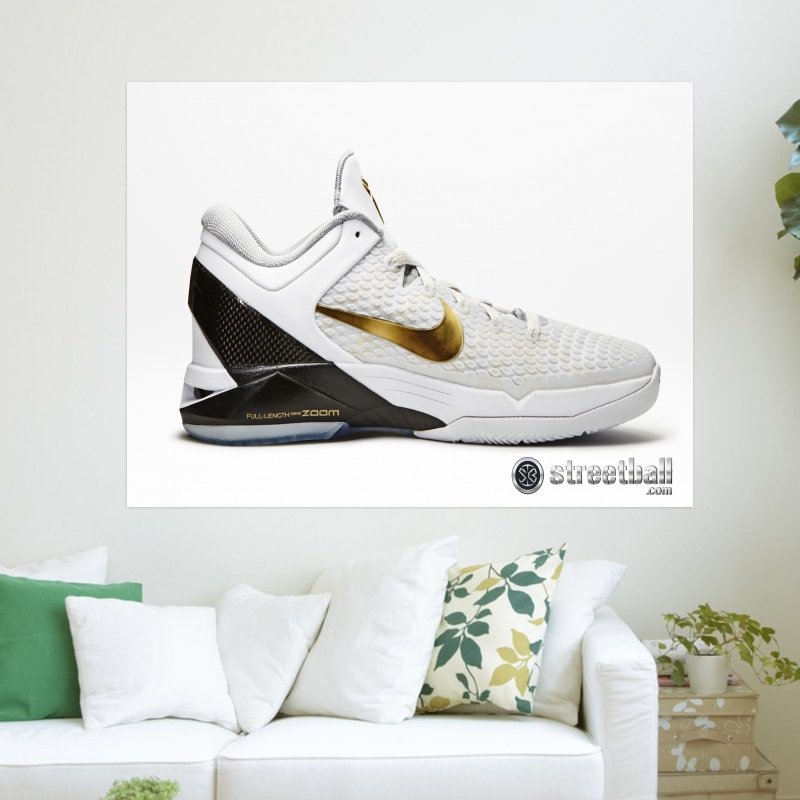 New Kobe Vii Basketball Shoes Art Poster Print  24x18 inch