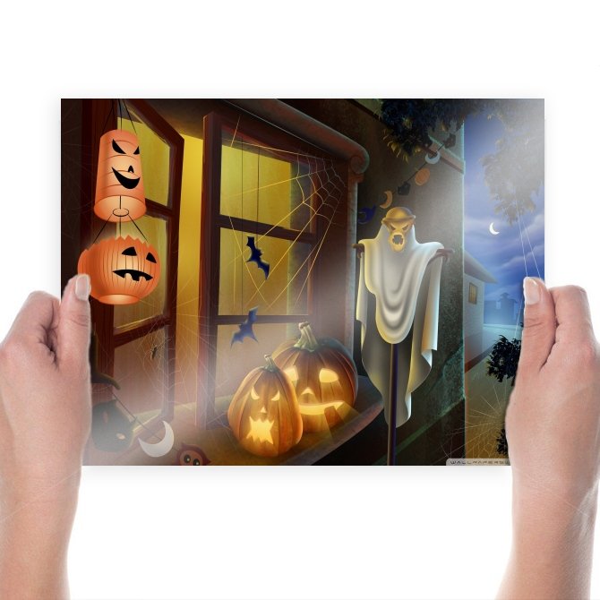 Lovely Halloween  Art Poster Print  24x18 inch