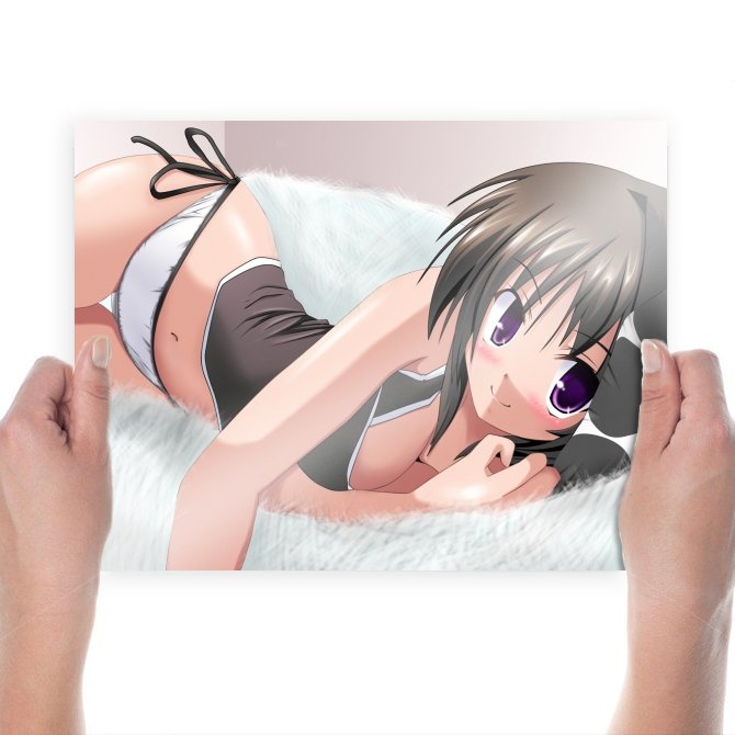 She Has A Fluffy Bed  Art Poster Print  24x18 inch