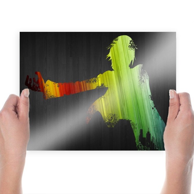 Abstract Desktop Thoughts In Solitude  Art Poster Print  24x18 inch