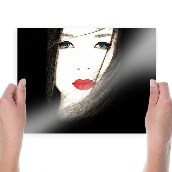 Head Sketch  Art Poster Print  24x18 inch