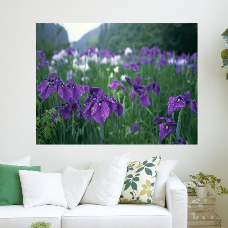 Rainy Day Purple Fantasy  Art Poster Print  24x18 inch