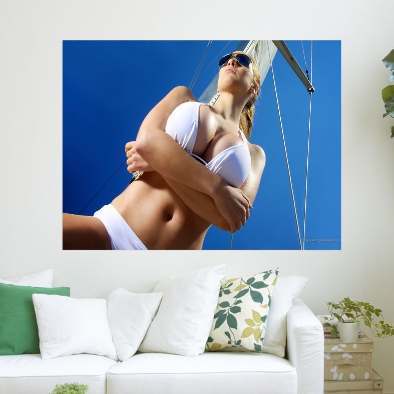 Jordan Carver In Swimsuit  Art Poster Print  24x18 inch
