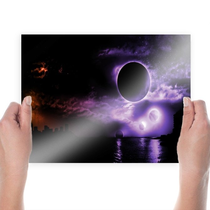 Dark Space  Art Poster Print  24x18 inch