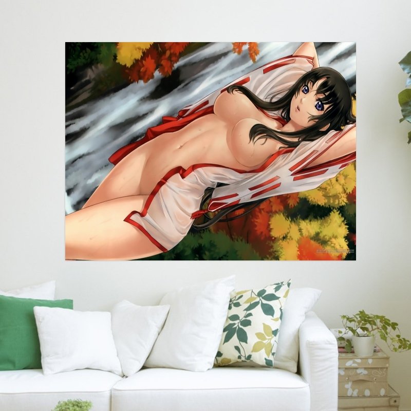 Tomoe Swimming  Art Poster Print  24x18 inch