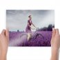 Portrayed In Purple  Art Poster Print  24x18 inch