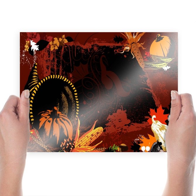 Thanksgiving Day  Art Poster Print  24x18 inch