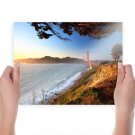 Beach Landscape  Art Poster Print  24x18 inch