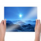 Ice On Mars  Art Poster Print  24x18 inch