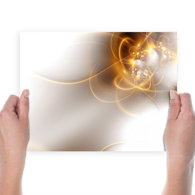 Golden Abstract Shapes Modern Wall Decor Poster