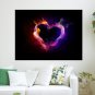 Heart Flame Colors  Art Poster Print  24x18 inch
