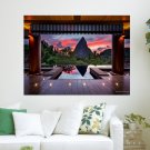Beautiful Japanese Inn  Art Poster Print  24x18 inch