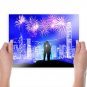 Couple Under Fireworks  Art Poster Print  24x18 inch