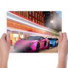Colorful Supercars  Art Poster Print  24x18 inch