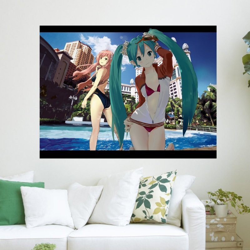 Vocaloid Miku 43  Art Poster Print  24x18 inch