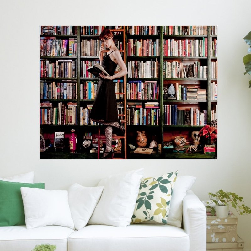 The Librarian  Art Poster Print  24x18 inch