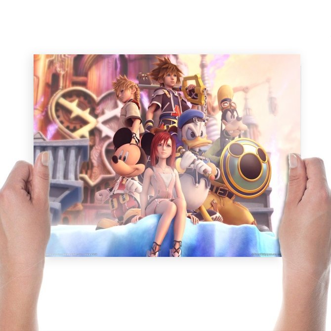 3d Donald Duck Goofy Group Kairi Kingdom Hearts Mickey Roxas Sora  Art Poster Print  24x18 inch