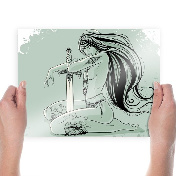 Anime Sexy Beauty  Art Poster Print  24x18 inch