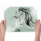Anime Sexy Beauty  Art Poster Print  24x18 inch
