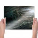 Stormy Seas  Art Poster Print  24x18 inch