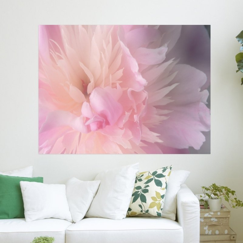 Pink Flower  Art Poster Print  24x18 inch