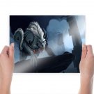 Fantasy Wolf  Art Poster Print  24x18 inch