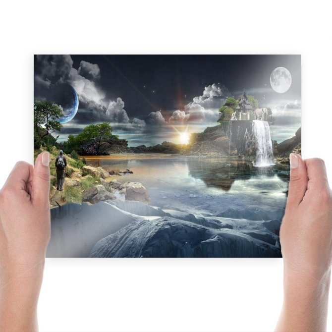 Traveling Westward  Art Poster Print  24x18 inch