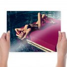 Christine Teigen Desktop  Art Poster Print  24x18 inch