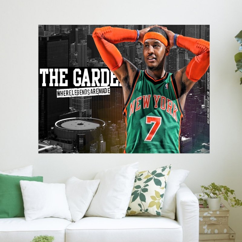 The Garden Carmelo Anthony  Art Poster Print  24x18 inch