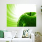 Green Apple  Art Poster Print  24x18 inch