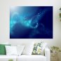 Blue Fantasy  Art Poster Print  24x18 inch