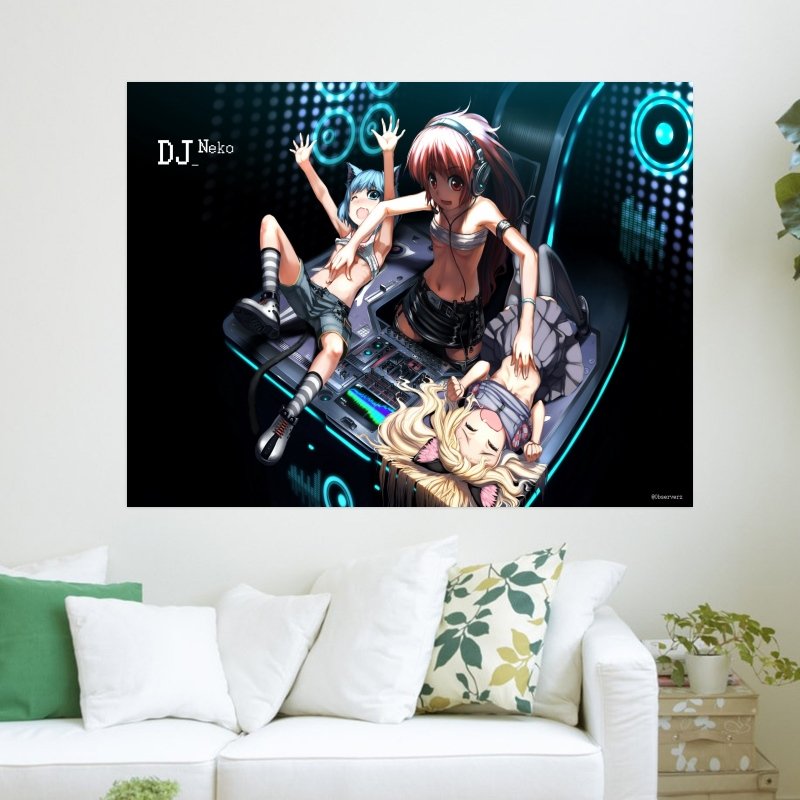 Dj Neko  Art Poster Print  24x18 inch