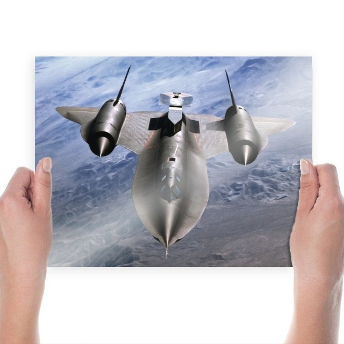Sr71 Blackbird Spy Plane  Art Poster Print  24x18 inch