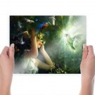 Fairy Tales Bird Of Happiness  Art Poster Print  24x18 inch