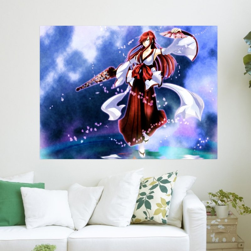 Elegant Erza Fairy Tail  Art Poster Print  24x18 inch