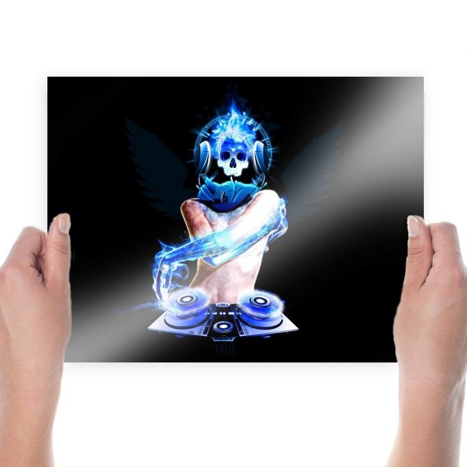 Neon Dj  Art Poster Print  24x18 inch